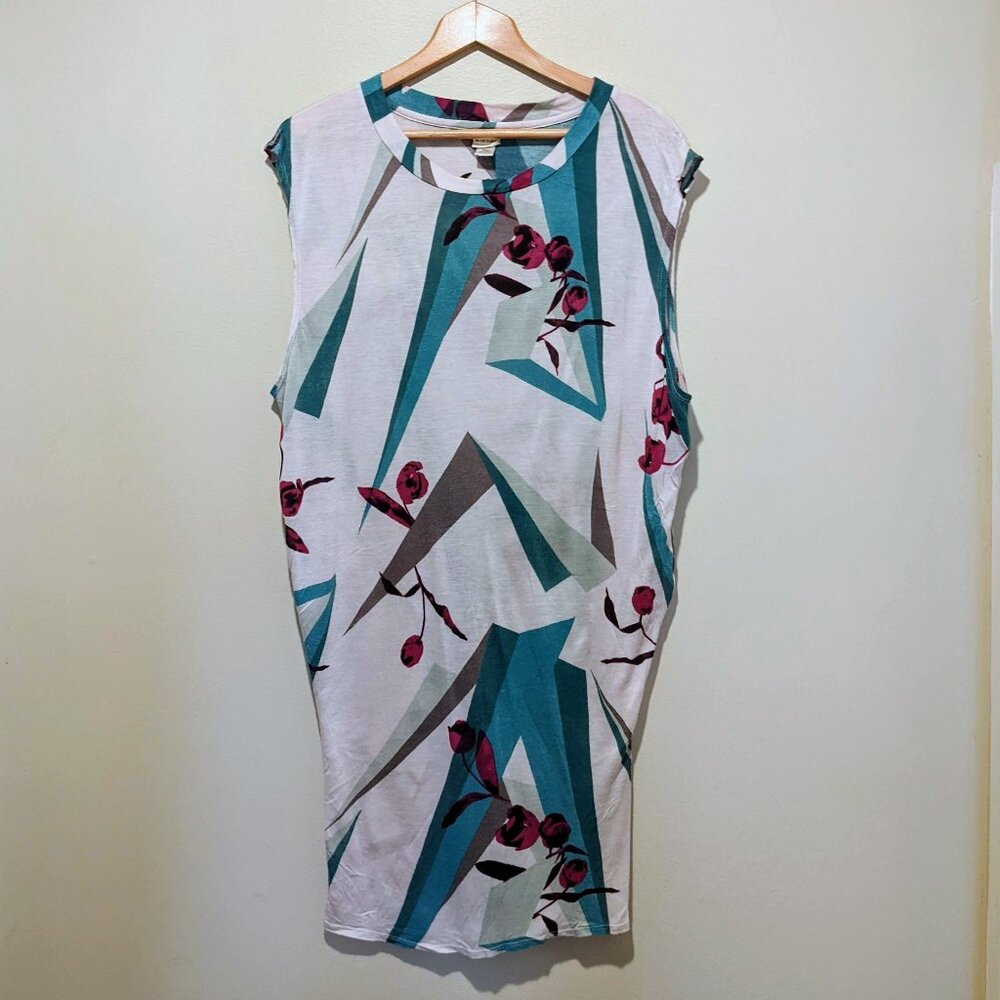 Diesel Rare Geometric Print T-Shirt edgy and artistic Mini Dress Tunic | Size S